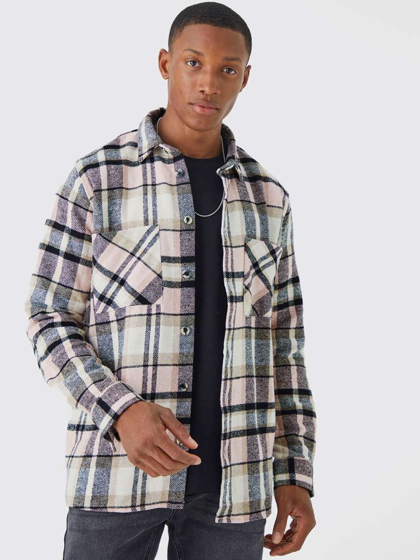 Buy boohooMAN Heavyweight Tattersall Checked Shacket Shirts for Men 25320474 Myntra