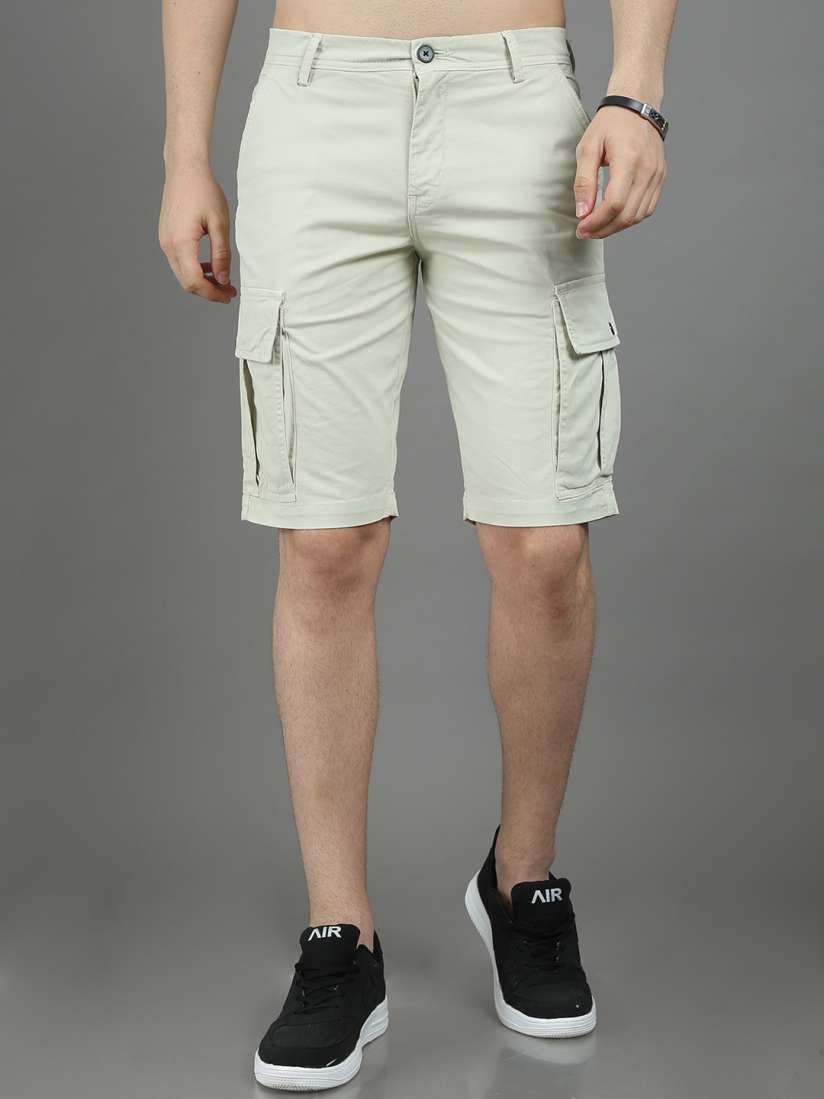 Buy Reslag Men Cream Coloured Cargo Shorts Shorts for Men 25330480 Myntra
