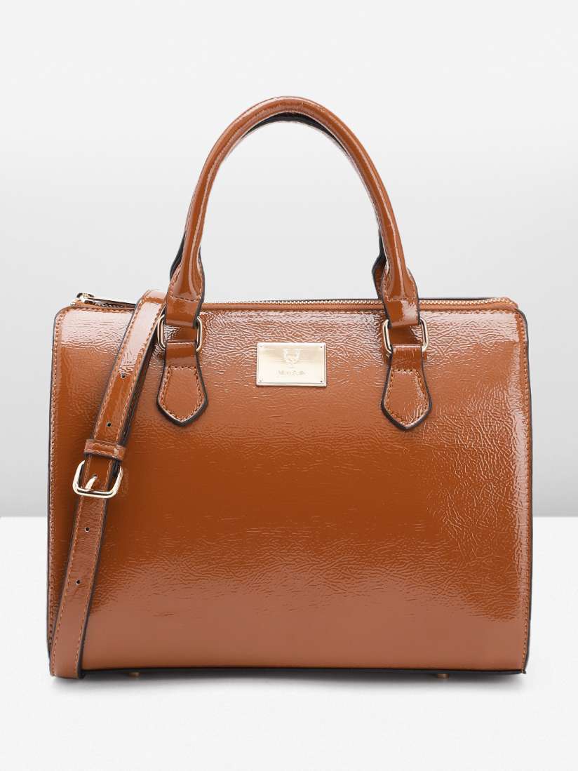 Allen solly tan solid handheld bag 2025
