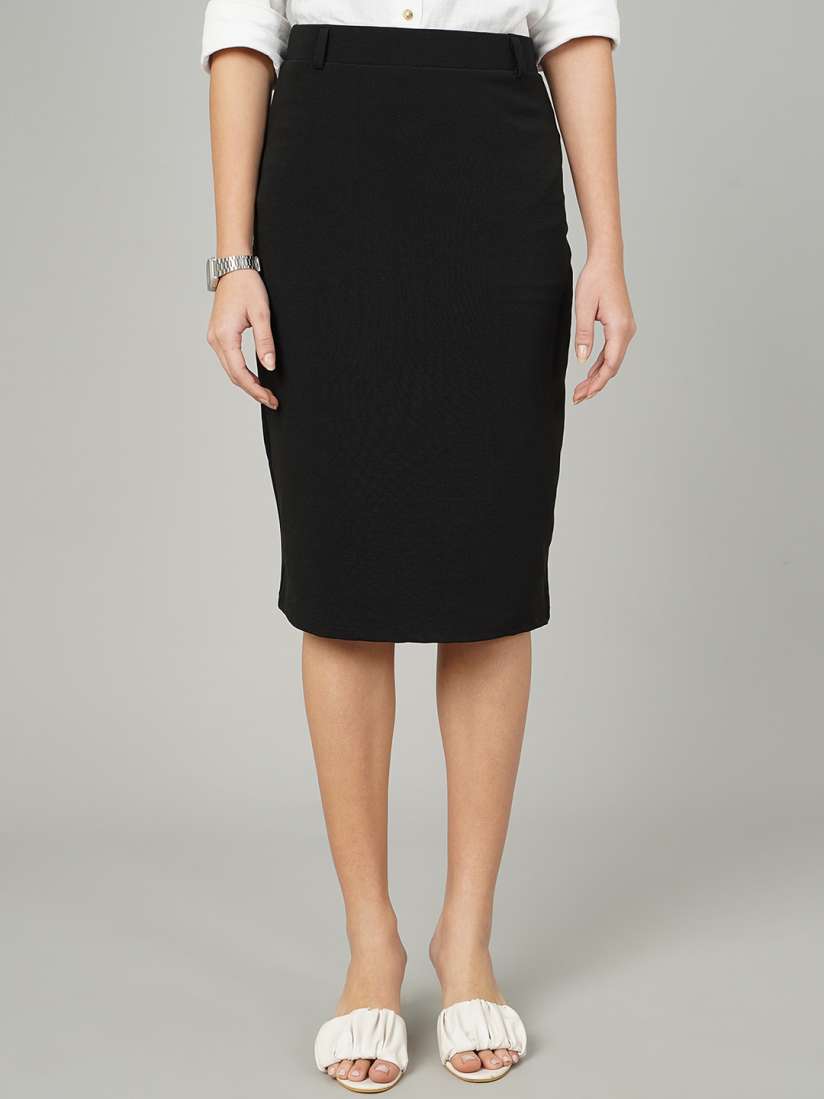 Buy FITHUB Knee Length Formal Pencil Skirt Skirts for Women 25336532 Myntra