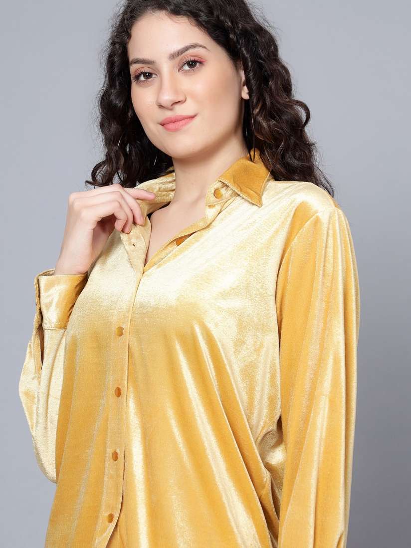 Yellow velvet top new arrivals