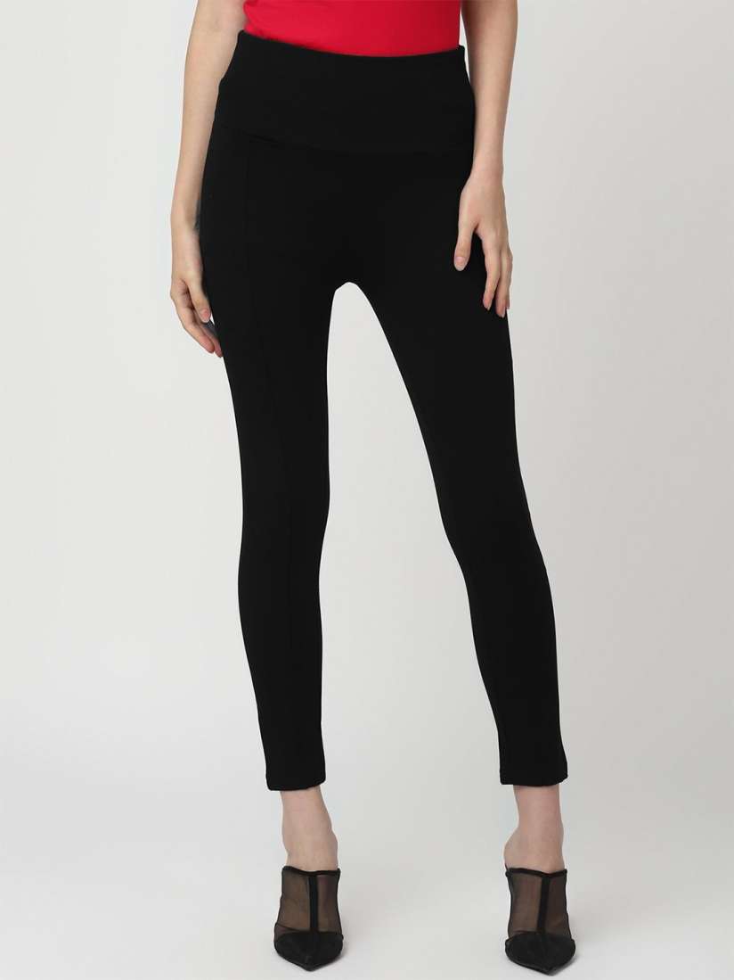 Black skinny treggings shop