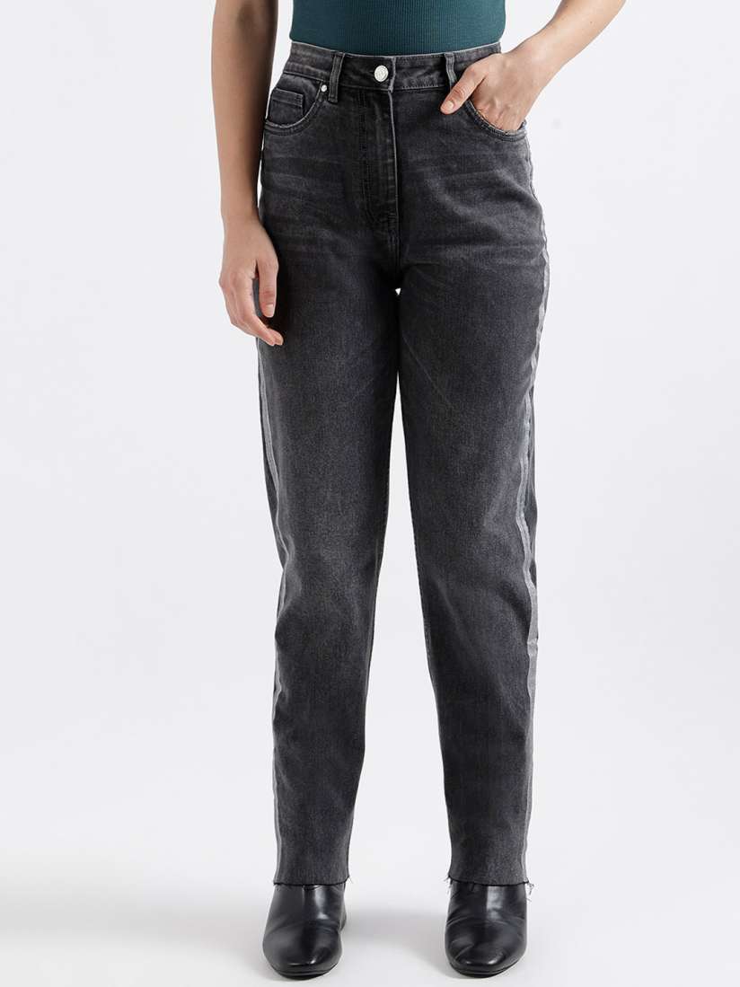 Side stripe jeans myntra hotsell