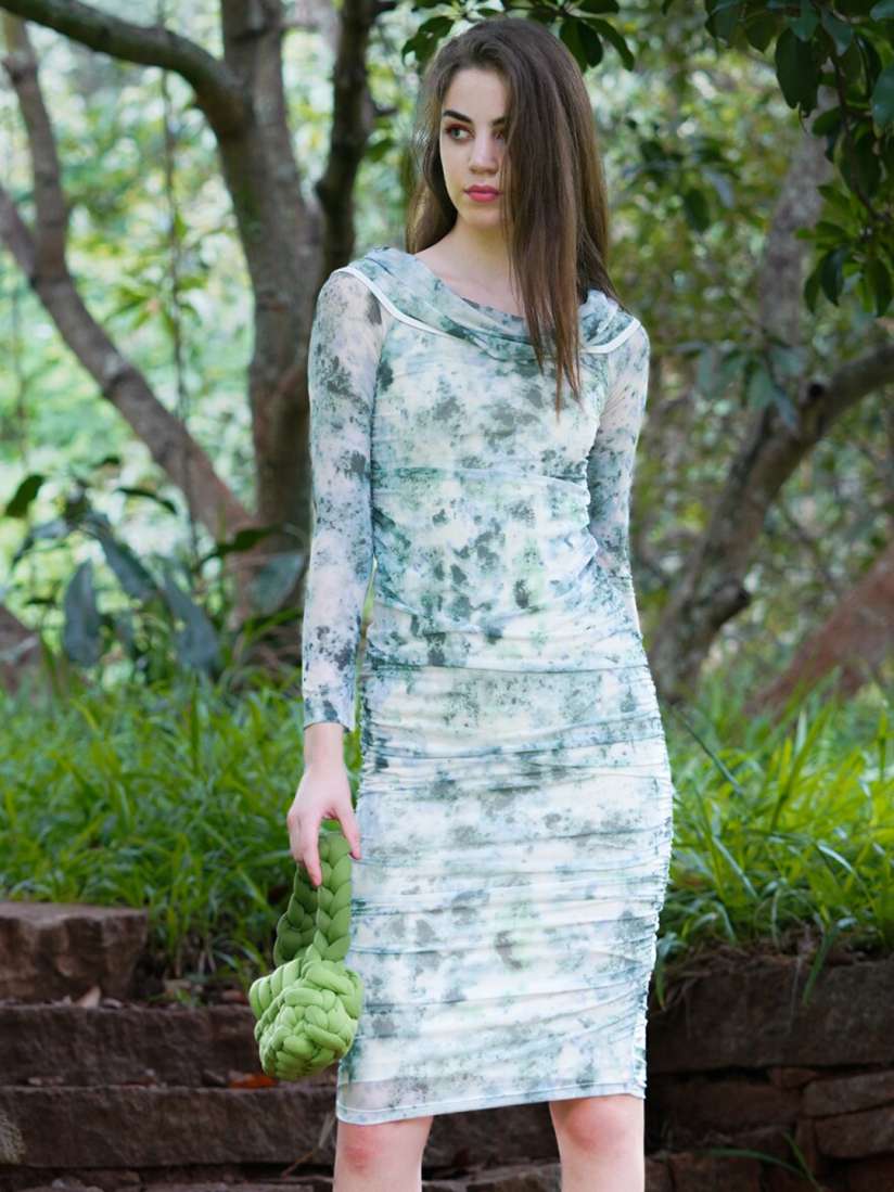 Net bodycon dress deals