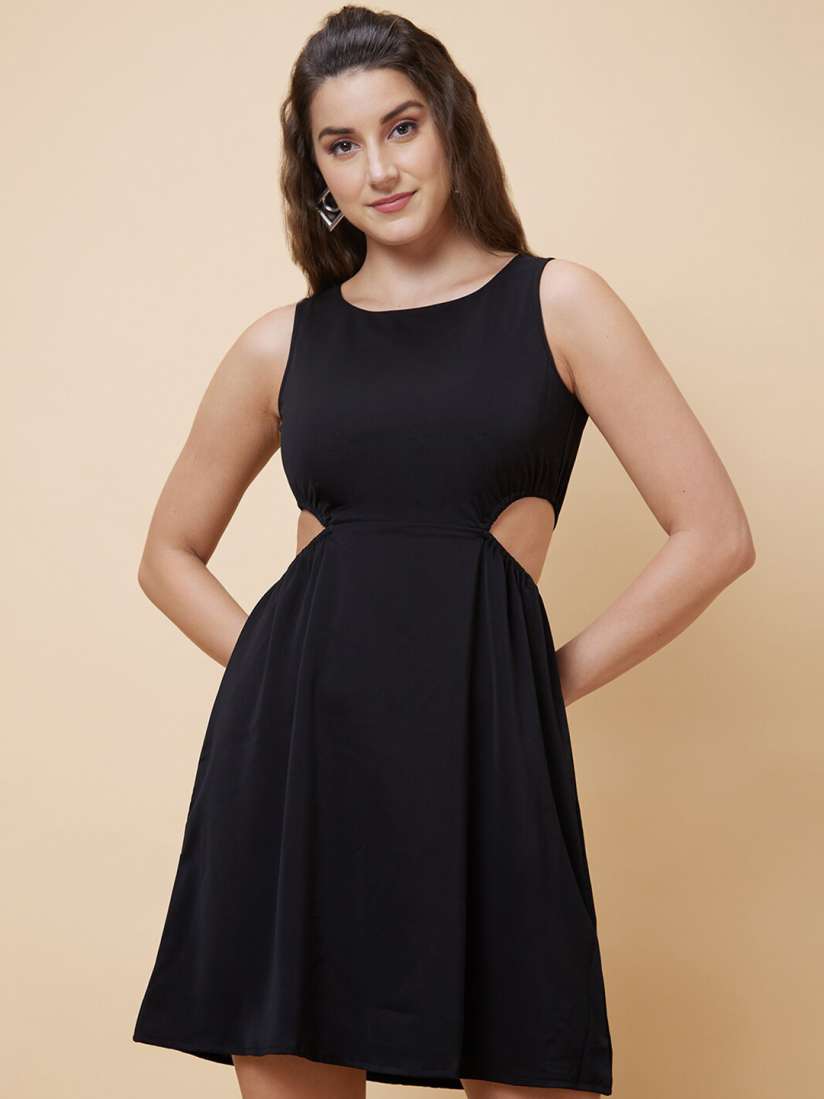 Buy Globus Cut Out Detailed Sleeveless Fit Flare Dress Dresses for Women 25353216 Myntra