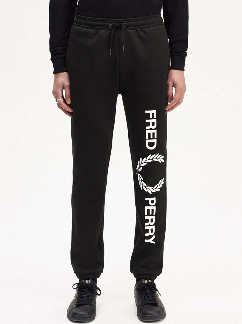 Buy Fred Perry Men Typography Printed Mid Rise Pure Cotton Regular Joggers Track Pants for Men 25354970 Myntra