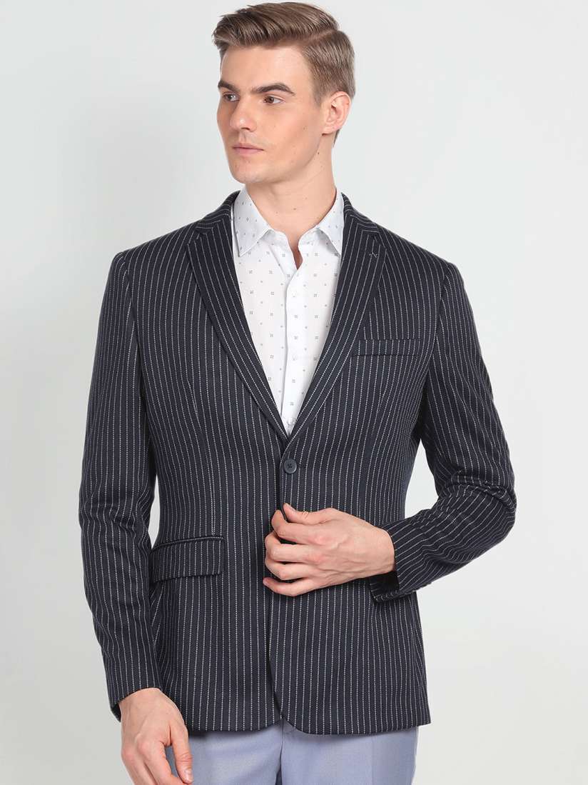 Men's striped blazers clearance