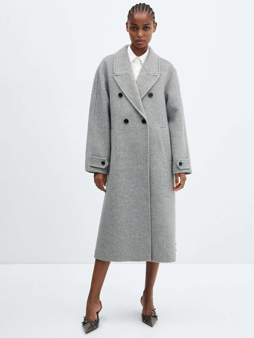 Buy MANGO Double-Breasted Oversized Coat - Coats for Women 