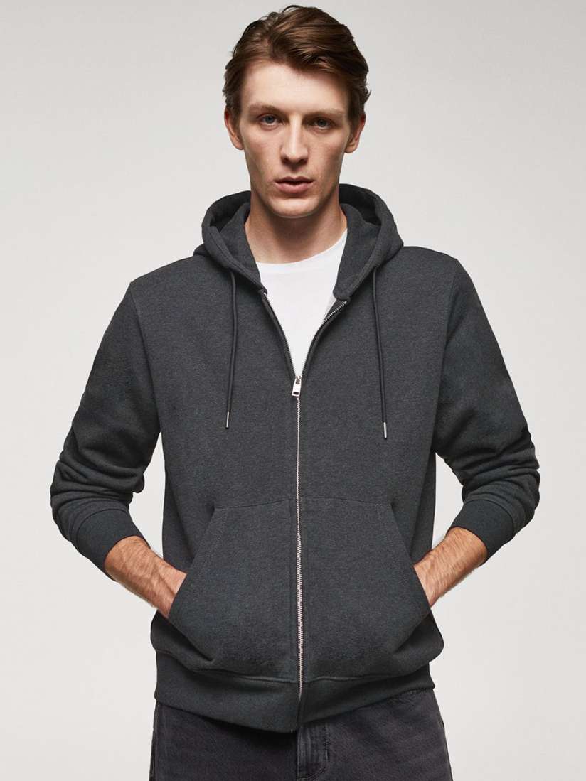 Open front hoodie mens discount