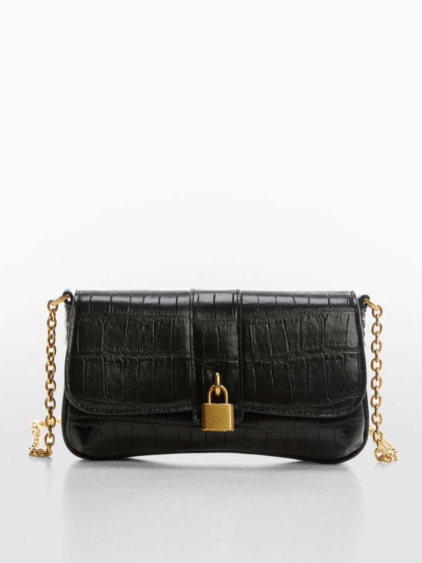 Buy MANGO Croc Textured Structured Sling Bag Handbags for Women 25377402 Myntra