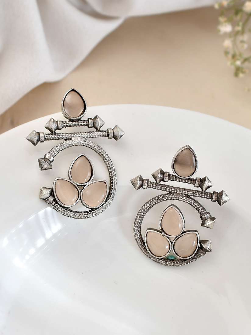 Myntra silver earrings online