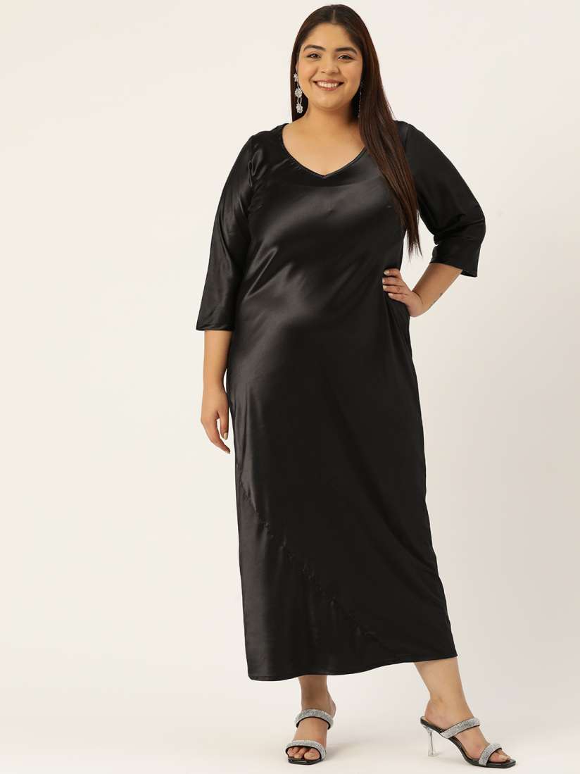 Buy theRebelinme Plus Size Satin Maxi Dress Dresses for Women 25384900 Myntra