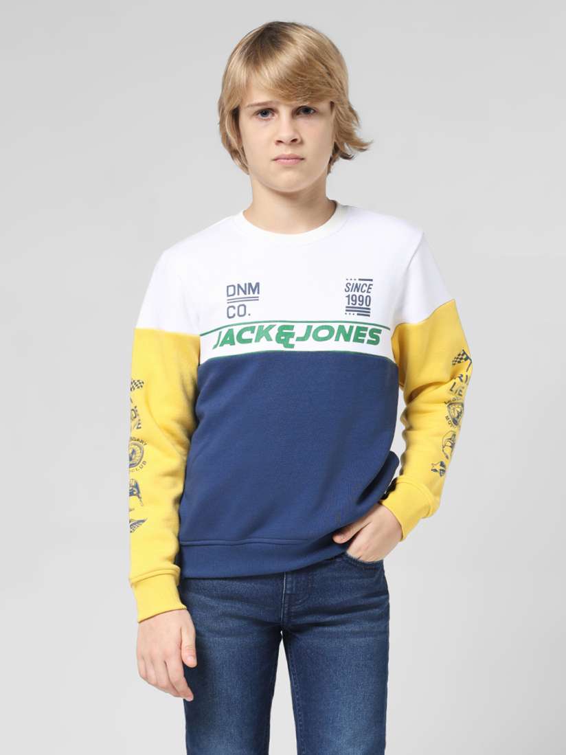 Buy Jack Jones Junior Boys Typography Printed Sweatshirt Sweatshirts for Boys 25391624 Myntra