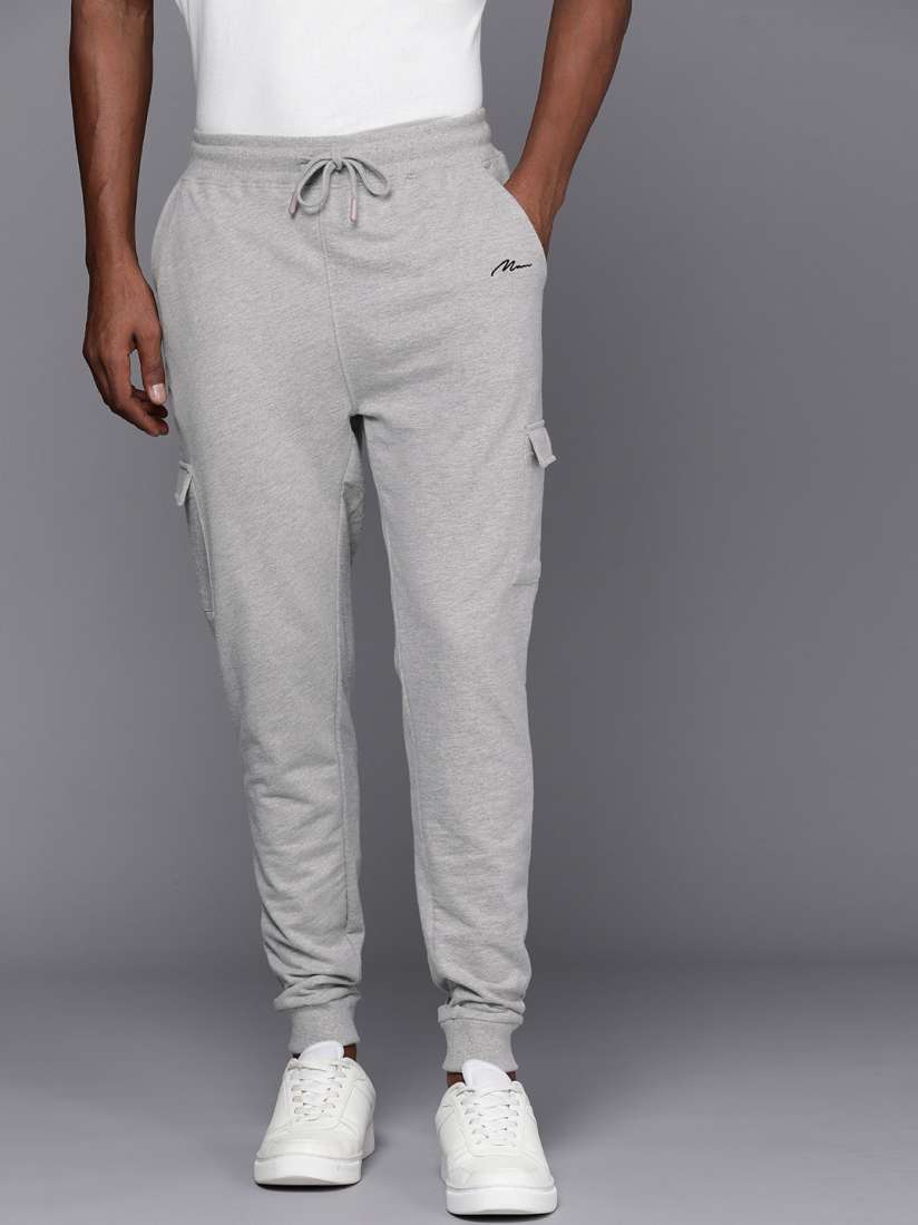 Buy boohooMAN Men Solid Mid Rise Regular Cargo Joggers Track Pants for Men 25392246 Myntra