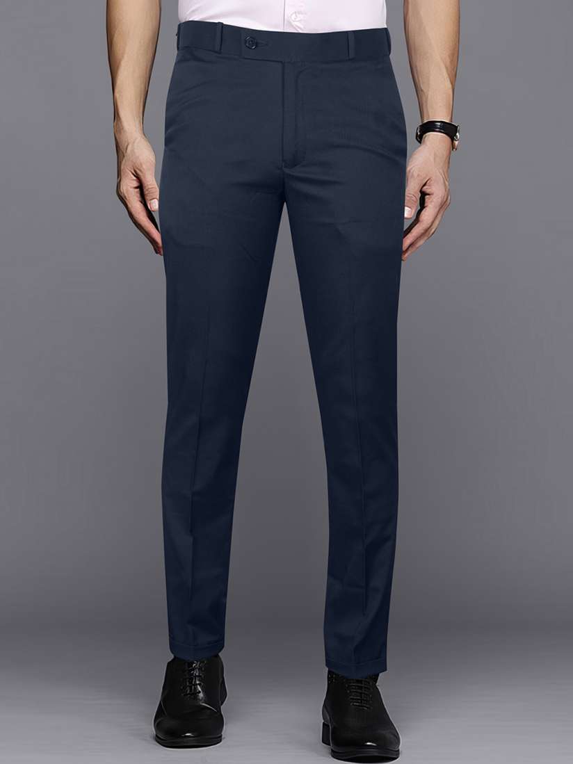 Buy Jb Just BLACK Men Urban Slim Fit Cotton Formal Trousers Trousers for Men 25394430 Myntra
