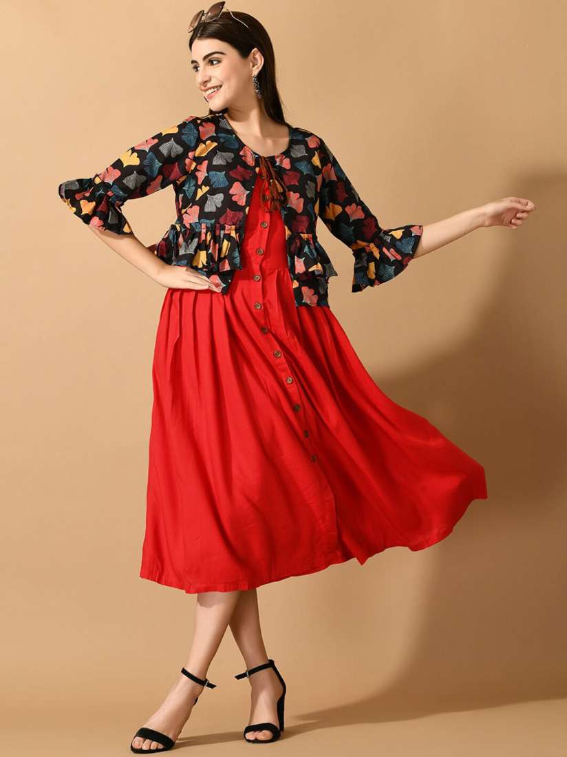 Midi dress with shrug deals