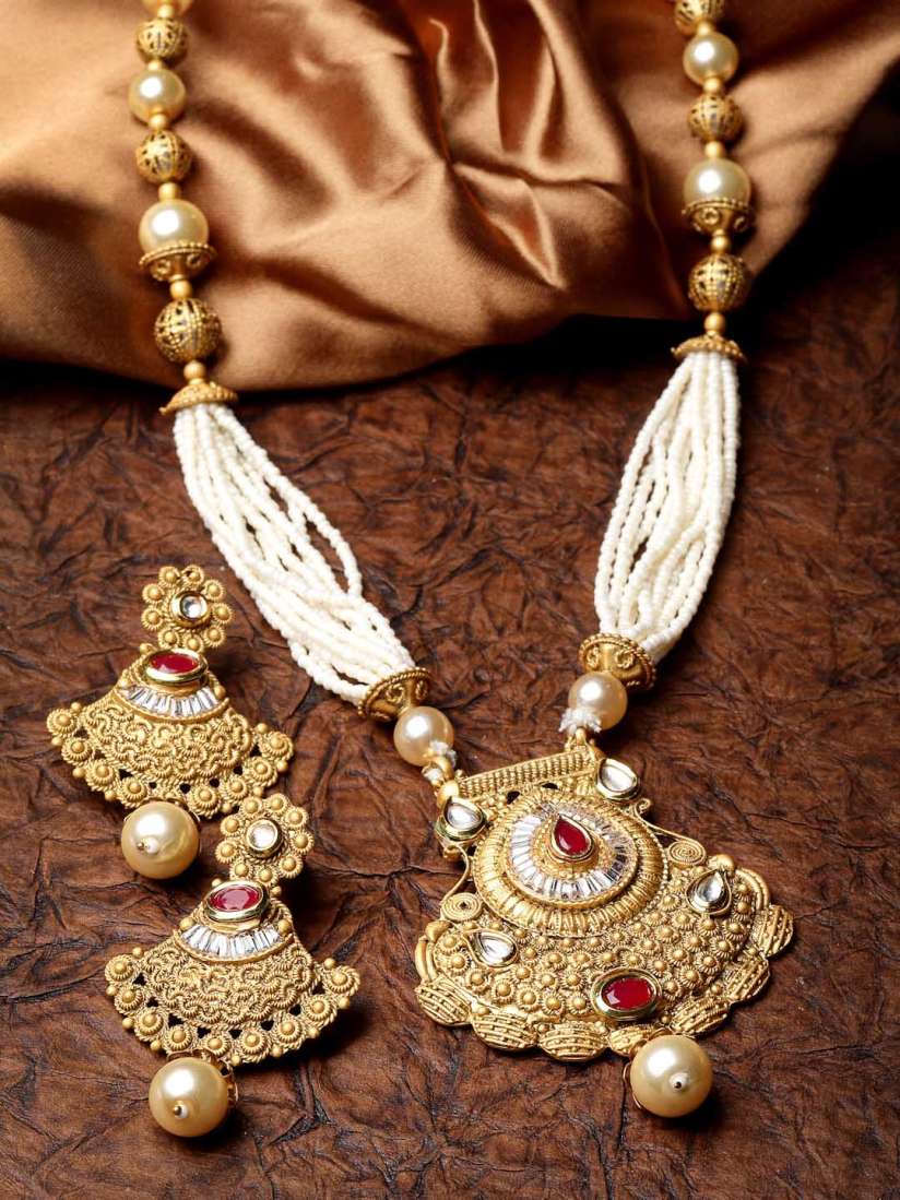 Buy ADIVA Gold Plated Jewellery Set Jewellery Set for Women 25401954 Myntra