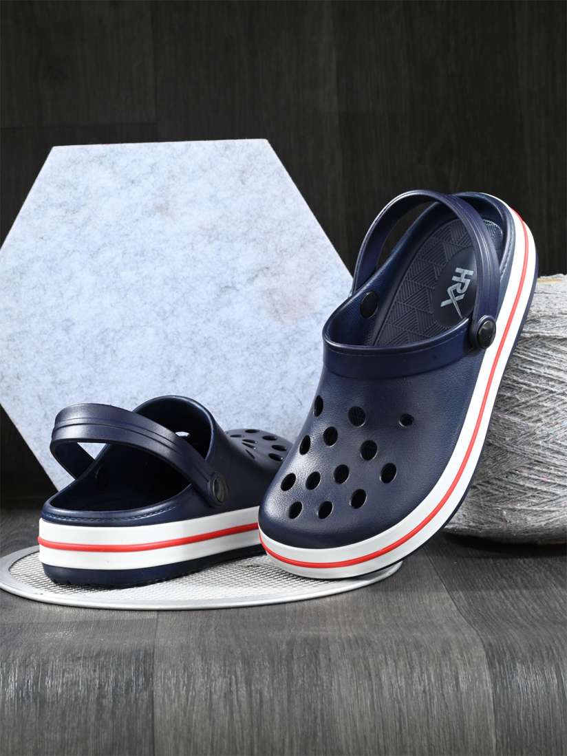 Buy HRX by Hrithik Roshan Men Navy Blue Red Rubber Clogs Flip Flops for Men 25402408 Myntra
