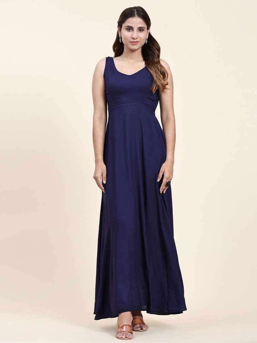 Buy KALINI V Neck Maxi Dress Dresses for Women 25406698 Myntra