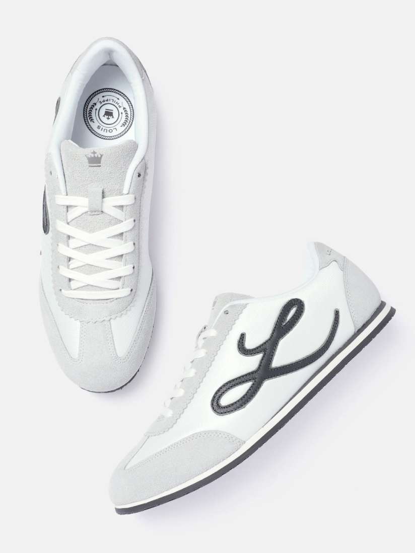 Louis philippe white casual shoes shop