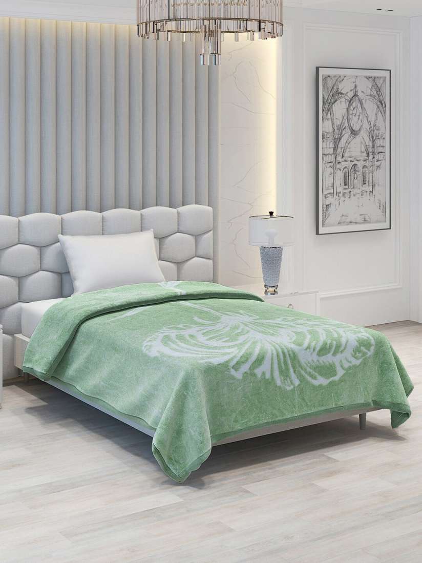 Buy Monte Carlo Bling Green White Floral Heavy Winter 1000 GSM Single Bed Blanket Blankets Quilts and Dohars for Unisex 25416686 Myntra