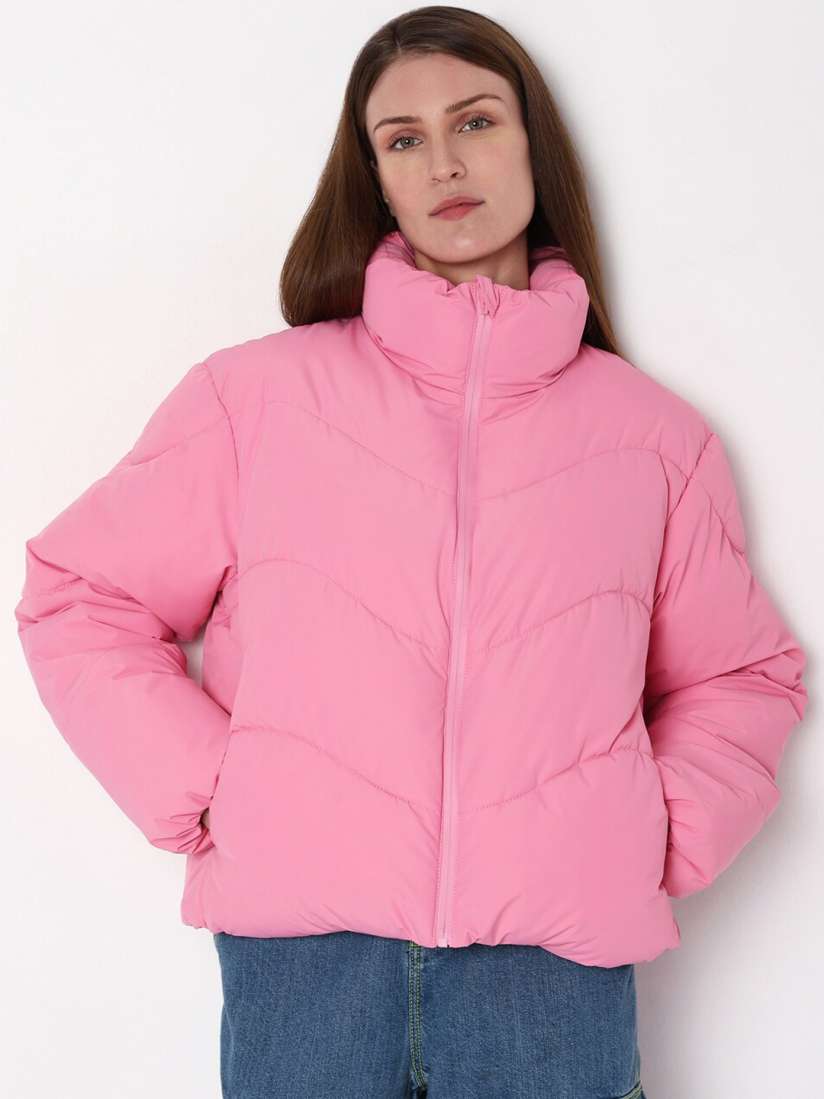 Buy Vero Moda Mock Collar Padded Jacket Jackets for Women 25418768 Myntra