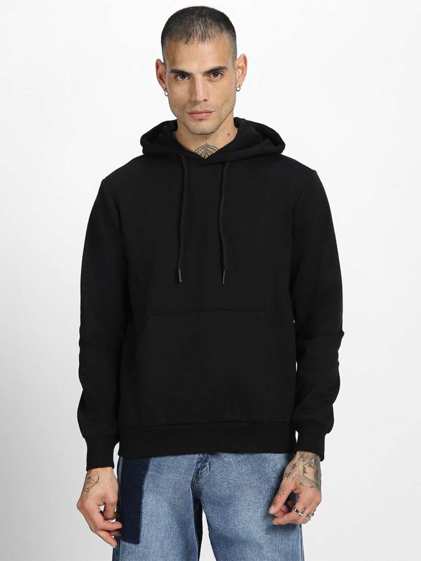 Buy VEIRDO Hooded Pullover Fleece Sweatshirt Sweatshirts for Men 25421274 Myntra