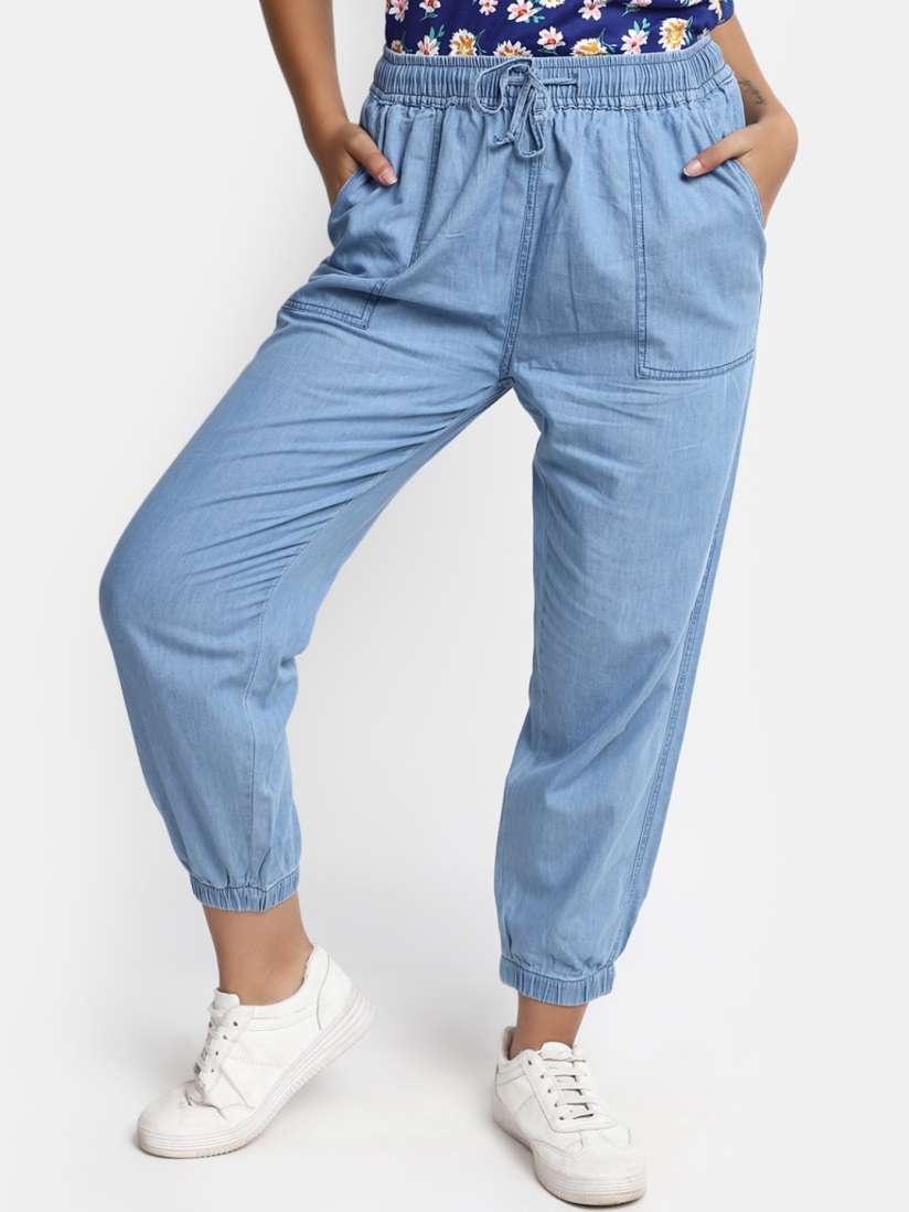 Buy V Mart Women Jogger Light Fade Cotton Jeans Jeans for Women 25425818 Myntra