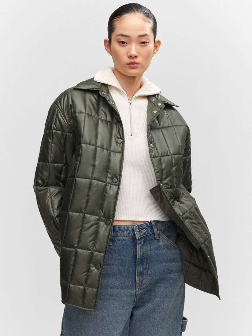 Buy MANGO Waterproof Longline Quilted Jacket Jackets for Women 25426474 Myntra