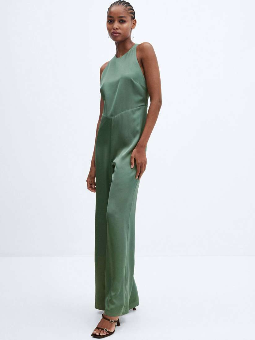 Buy MANGO Satin Finish Wide Leg Jumpsuit Jumpsuit for Women 25426756 Myntra