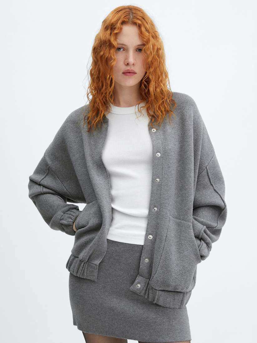 Buy MANGO Knitted Bomber Style Cardigan Sweaters for Women 25426800 Myntra