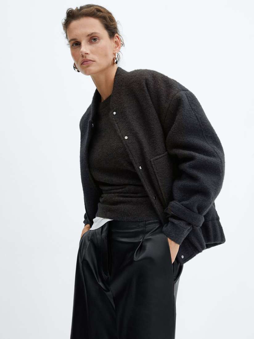 Buy MANGO Oversized Bomber Jacket Jackets for Women 25427190 Myntra