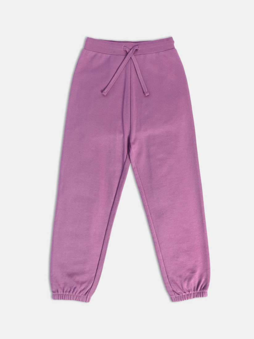 Buy MINI KLUB Girls Mid Rise Easy Wash Pure Cotton Joggers Trousers for Girls 25430218 Myntra