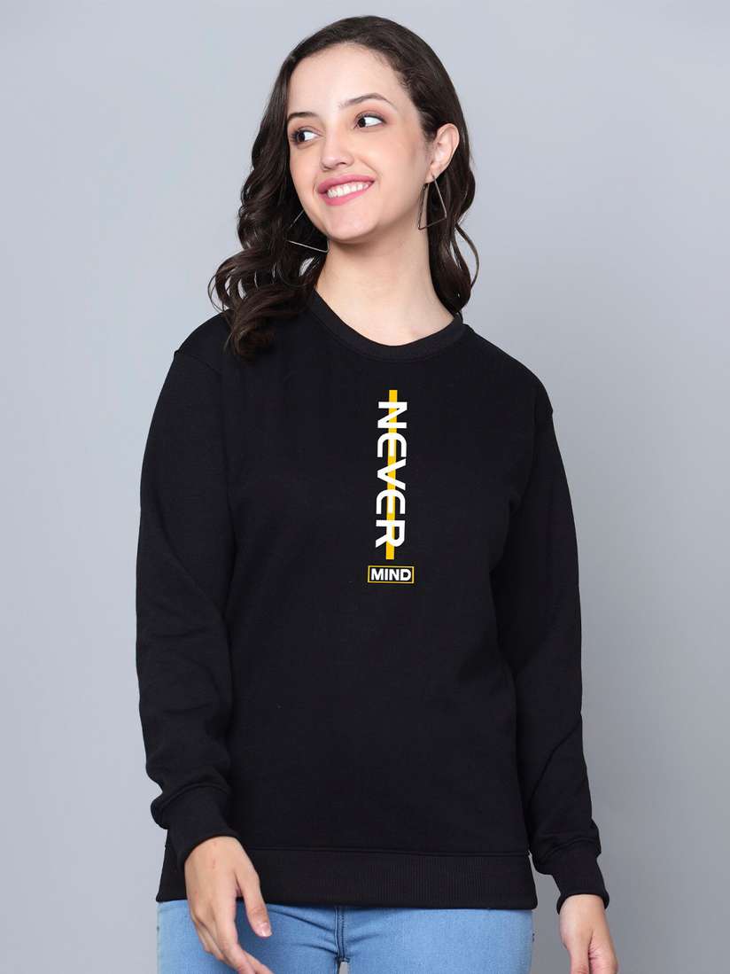 Buy Fashion And Youth Typography Printed Fleece Pullover