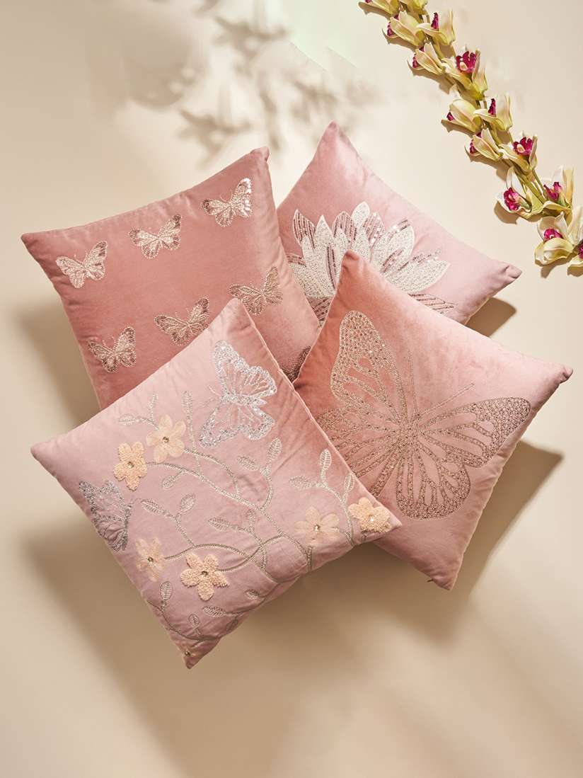Buy Home Centre Eternity Viviere Pink Embellished Filled Cushions Cushions for Unisex 25435788 Myntra