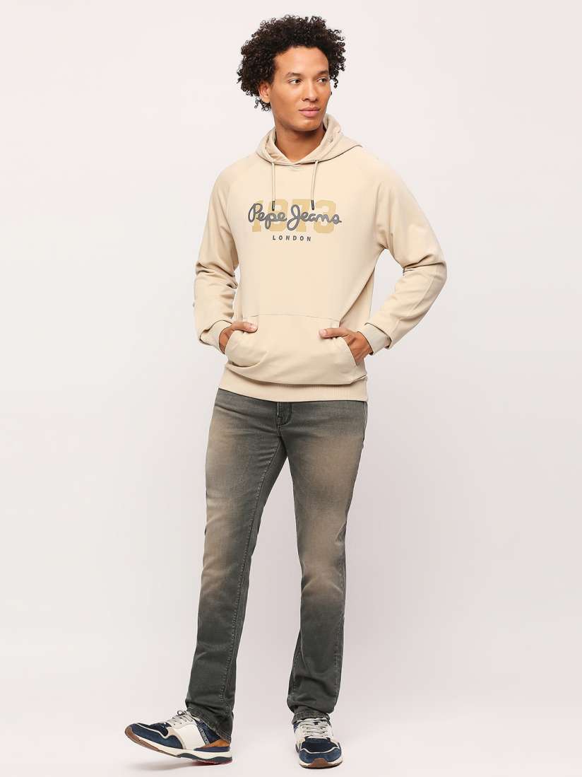 Buy Pepe Jeans Typography Printed Hooded Pure Cotton Pullover Sweatshirt Sweatshirts for Men 25436864 Myntra