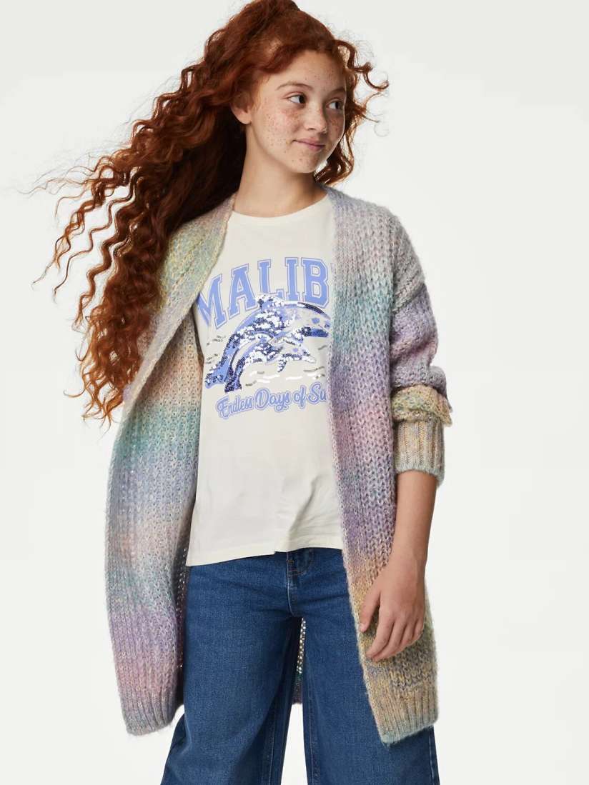 Buy Marks Spencer Girls Front Open Longline Cardigan Sweaters for Girls 25438252 Myntra