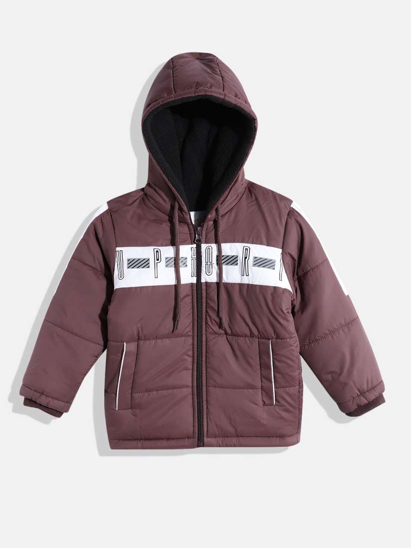 Buy Fort Collins Boys Typography Printed Hooded Padded Jacket Jackets for Boys 25441120 Myntra