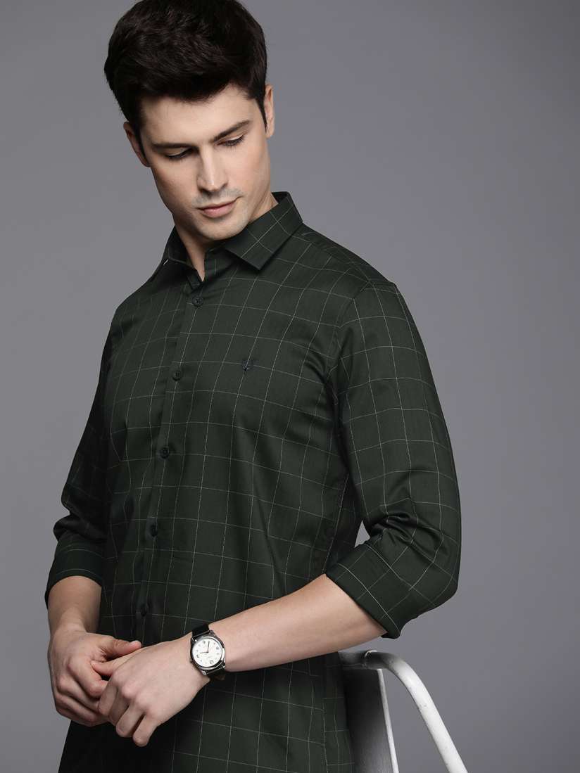 Buy Allen Solly Modern Slim Fit Checked Casual Shirt Shirts for Men 25442226 Myntra