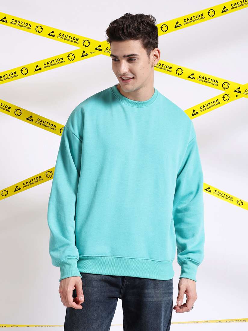 Buy The Indian Garage Co Round Neck Long Sleeves Oversized Sweatshirt Sweatshirts for Men 25449412 Myntra