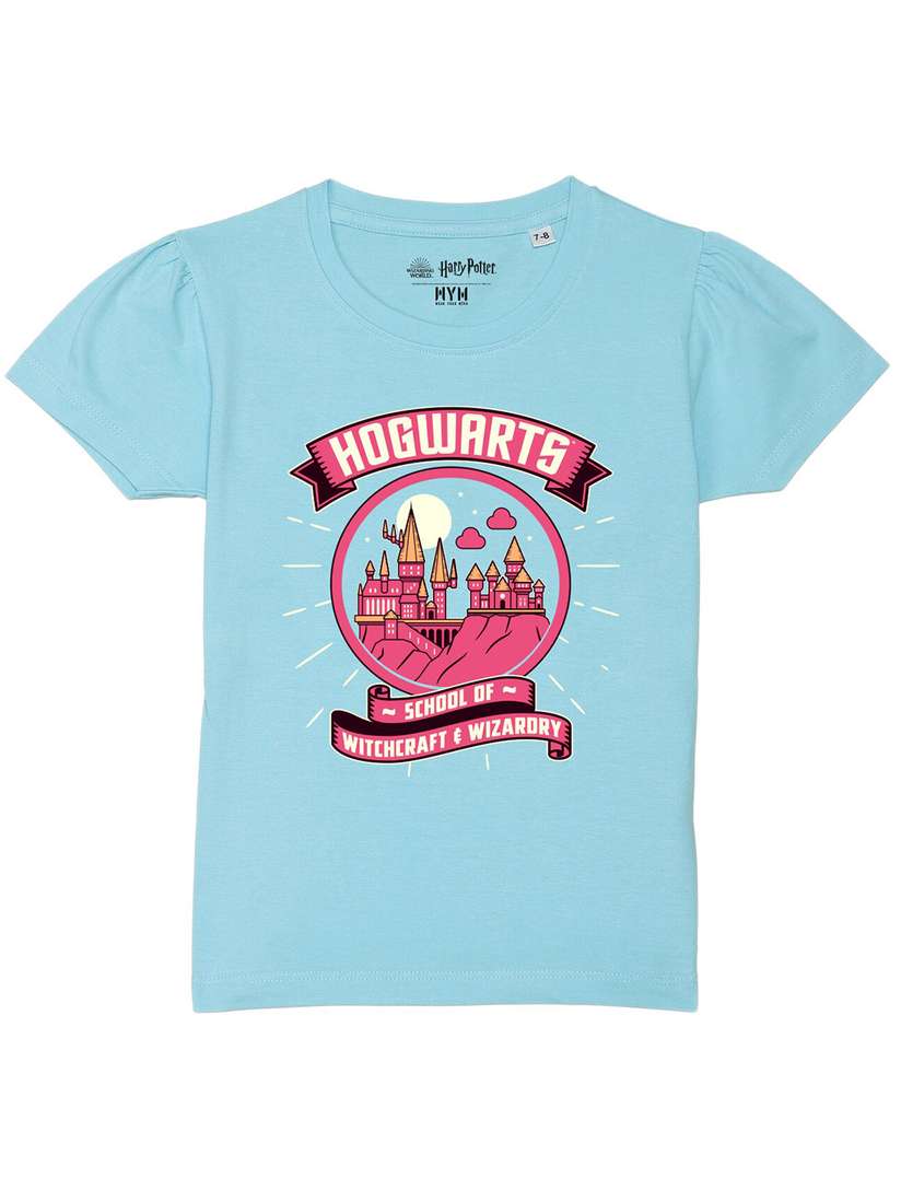 Wear Your Mind Girls Harry Potter Printed Pure Cotton T-shirt