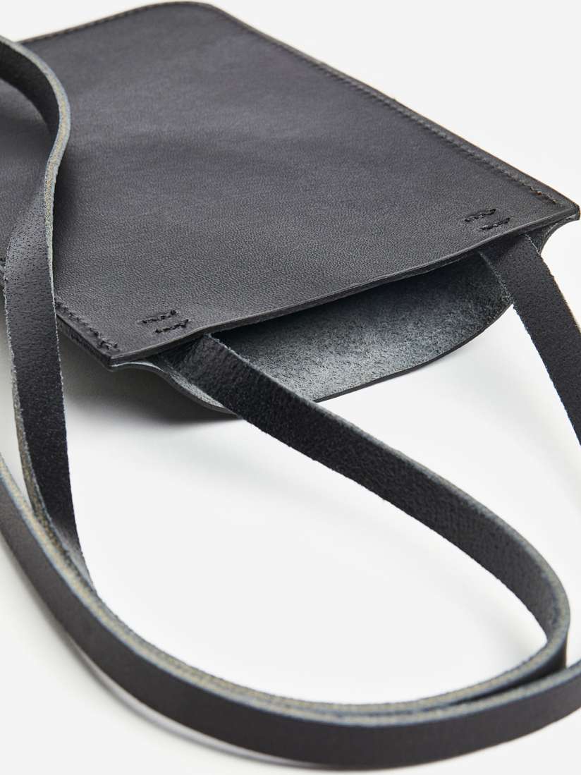 Leather neck bag sales