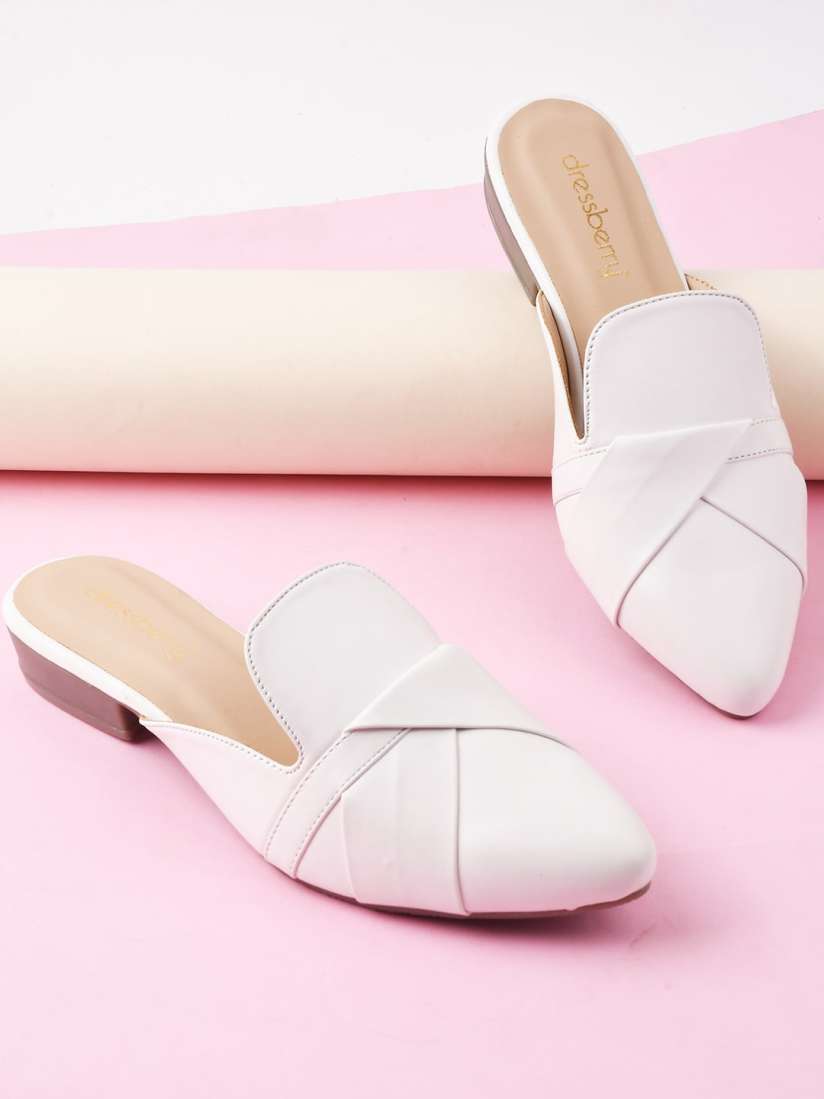 White pointed mules deals