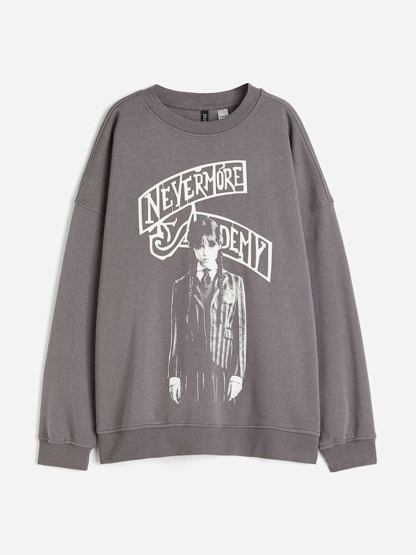 Buy H M Women Oversized Printed Sweatshirt Sweatshirts for Women 25456298 Myntra