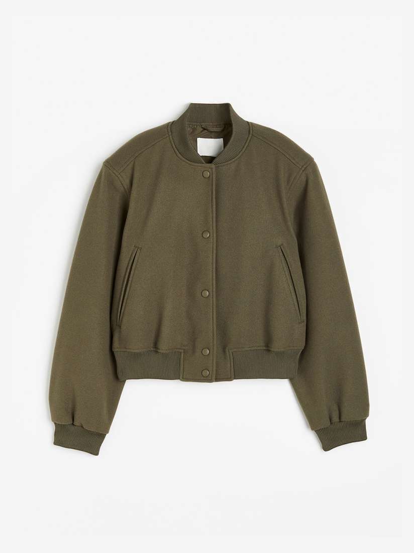 Buy H M Women Felted Bomber Jacket Jackets for Women 25456494 Myntra