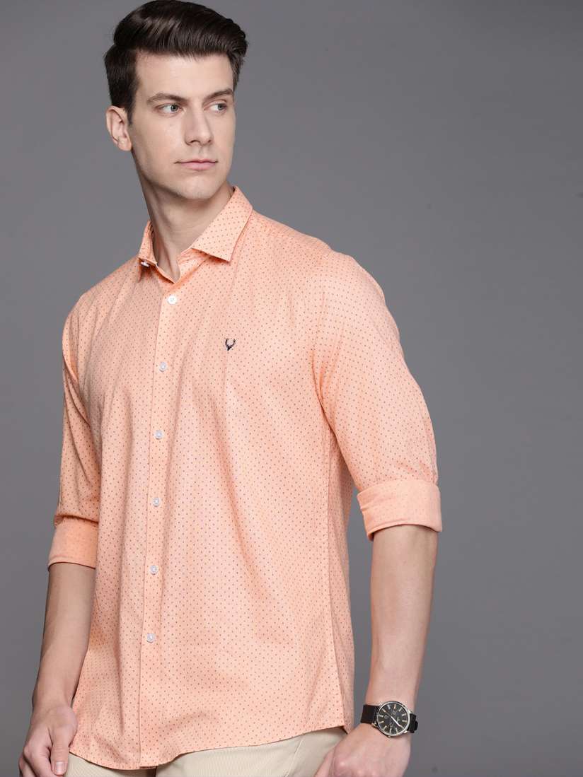 Buy Allen Solly Cotton Linen Sport Slim Fit Opaque Printed Casual Shirt Shirts for Men 25457802 Myntra