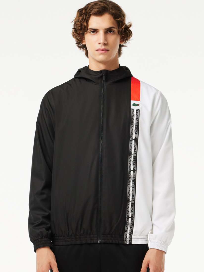 Lacoste hooded bomber jacket hot sale