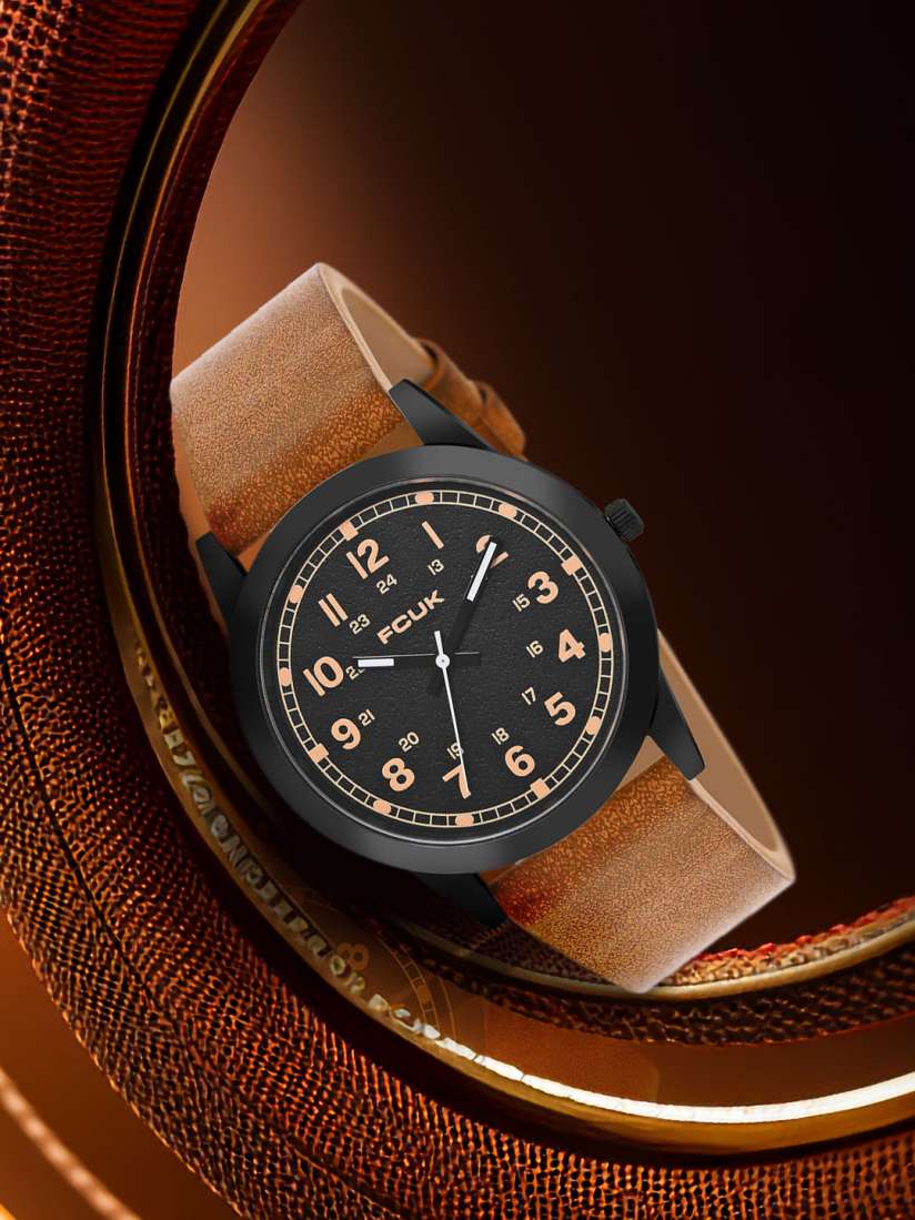 Buy FCUK Men Round Dial Leather Straps Analogue Watch FK00016A Watches for Men 25465198 Myntra