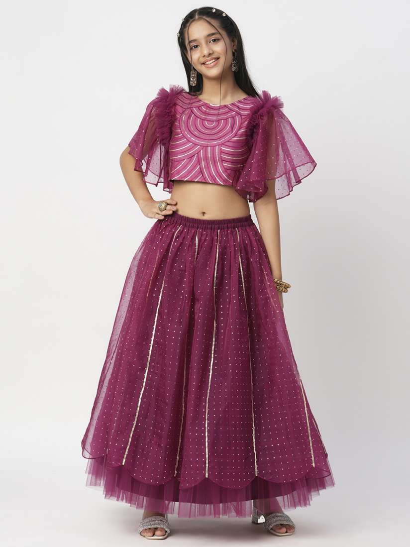 Buy LIL DRAMA Girls Embroidered Ready to Wear Lehenga Blouse Lehenga Choli for Girls 25476658 Myntra