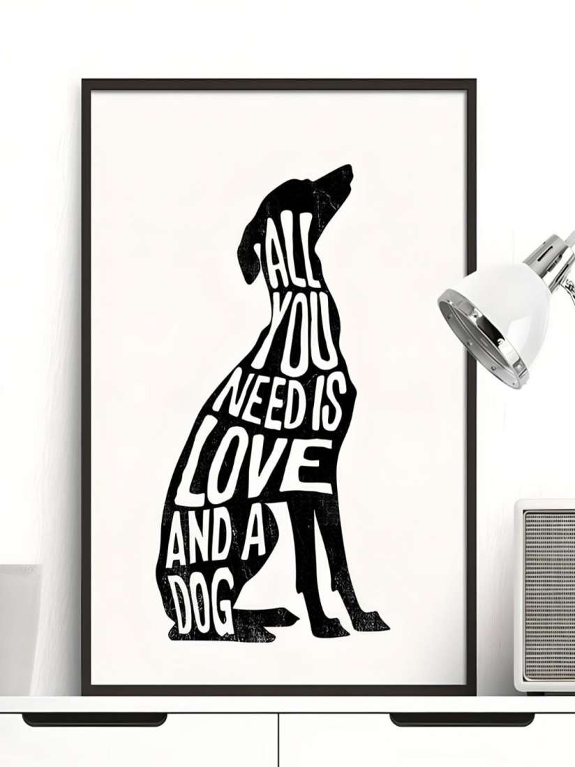 All you need is love and a dog wall art top